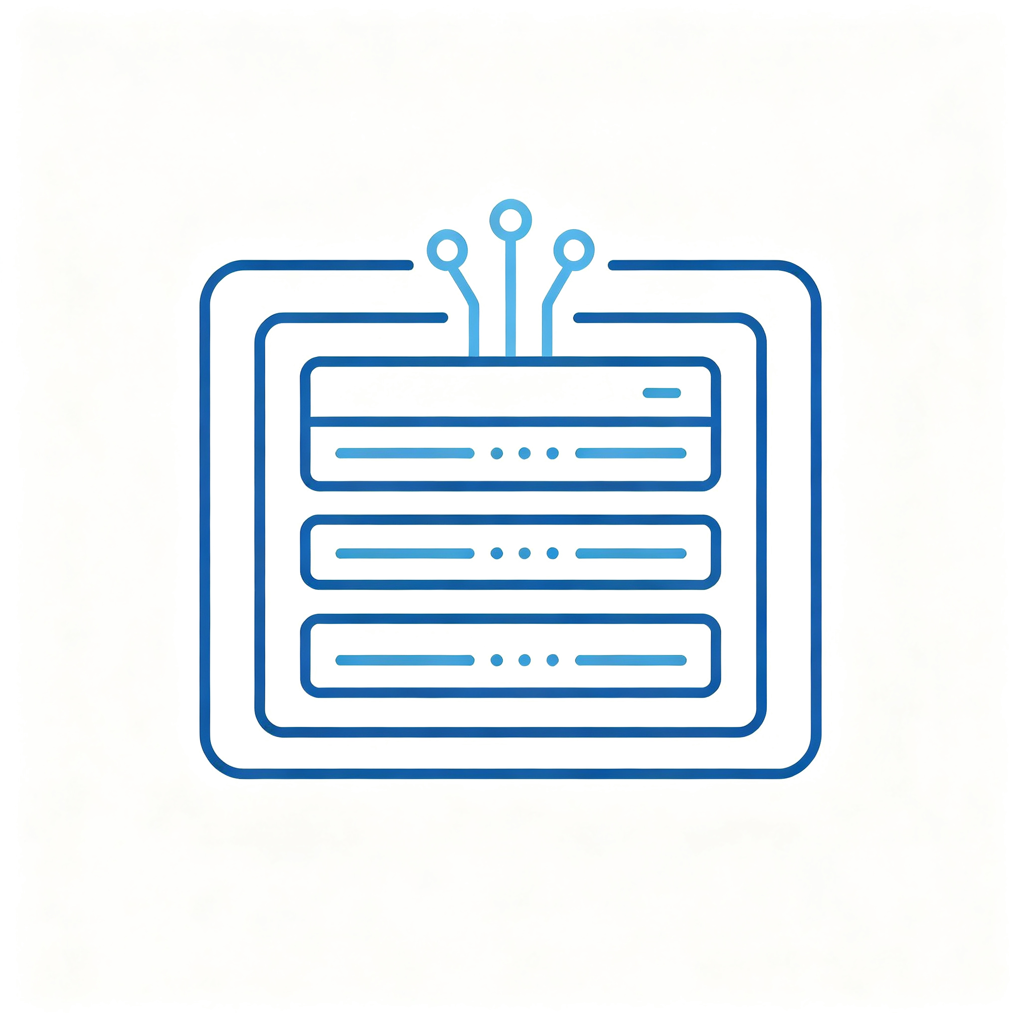 Cloud servers icon